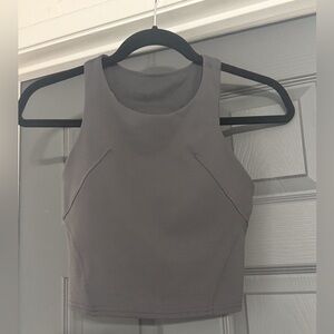 Lululemon wunder train racerback tank top gray size 6